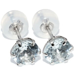 LuxUness Pt900 Aquamarine Earrings Others Earrings